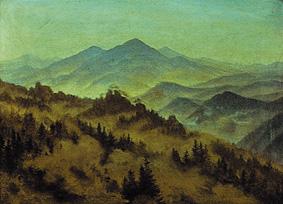 Caspar David Friedrich Landschaft mit dem Rosenberg in der bohmischen Schweiz Sweden oil painting art